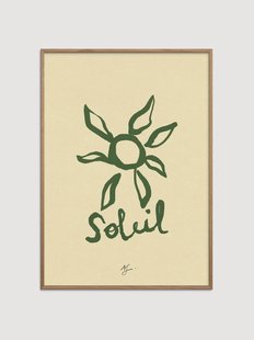Ingelijste digitale print Soleil Vert