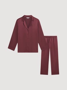 Zijden damespyjama Burgundy