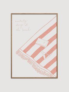Ingelijste digitale print Mentally at the Beach