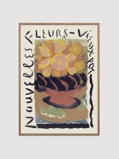 Ingelijste digitale print Nouvelles Fleurs