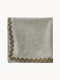 Katoenen servetten Ramona Uni Zigzag, 4-delig