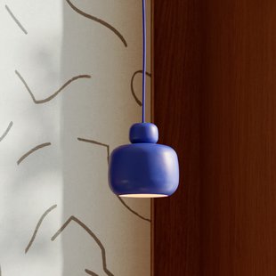 Stone hanglamp Small, blauw, metaal, Ø 16 cm - Woud - Keuken - Designer - 1 lamp