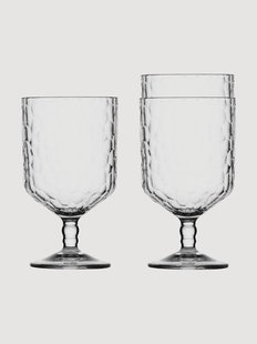 Party wijnglazen Hammered stapelbaar, 6-delig