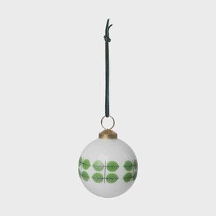Pluto Design Stig L Berså kerstbal Ø8 cm Wit-groen
