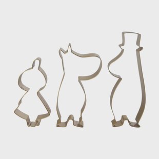 Pluto Design Mumin winter koekjesvorm 3-delig Kleine Mie, Muminpapa, Mumintrol