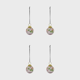 House Doctor Antico kerstbal 4-pack Roze