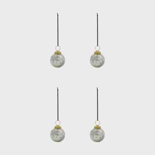 House Doctor Fiore kerstbal 4-pack Lichtblauw
