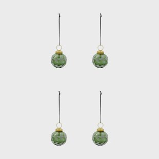 House Doctor Vellu kerstbal 4-pack Groen