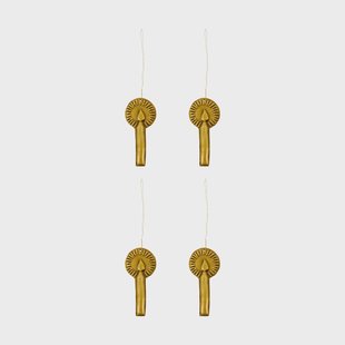 House Doctor Glory kersthanger 4-pack Antiek messing