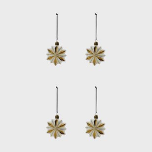 House Doctor Stella kersthanger 4-pack Wit