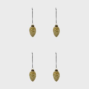 House Doctor Cone kersthanger 4-pack Groen
