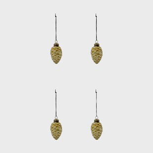 House Doctor Cone kersthanger 4-pack Goud
