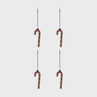 House Doctor Stick kersthanger 4-pack Vergrijsd rood