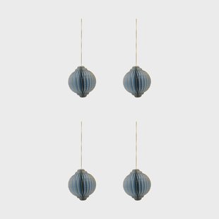 House Doctor Alsta kersthanger 4-pack Lichtblauw, Ø8 cm