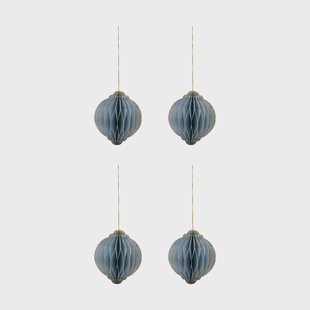 House Doctor Alsta kersthanger 4-pack Lichtblauw, Ø10 cm