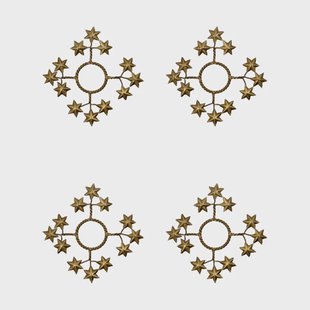 House Doctor Star kaarsenmanchet 4-pack Goudkleurig