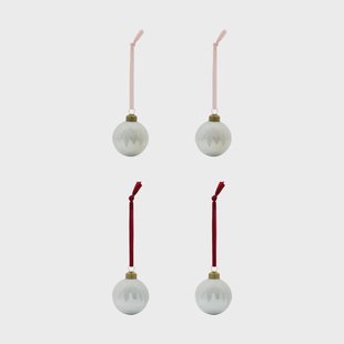House Doctor Bano kerstbal 4-pack Zilver