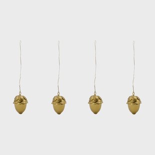 House Doctor Acorn decoratieve hanger 4-pack Goud