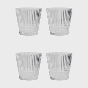 House Doctor Slots waterglas 4-pack Transparant