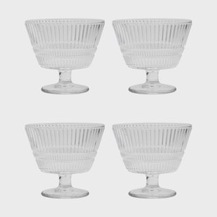 House Doctor Slots dessertschaal 4-pack Transparant