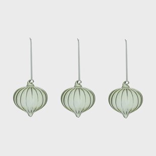 Scandi Living Whisper kerstbal 3-pack Groen