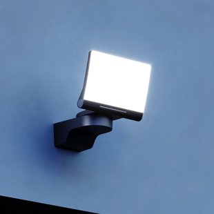 XLED Home 2 LED-buitenwandspot, zwart, IP44 - STEINEL - Balkon - Kunststof - Hoekig