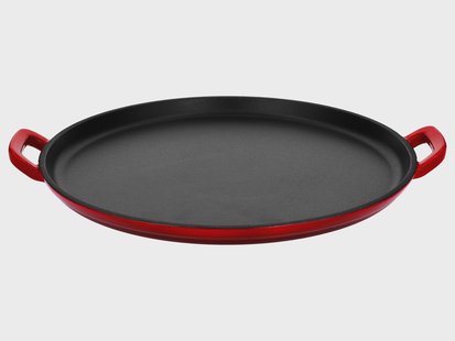 SILVERCREST Gietijzeren grillplaat of pizzaplaat (Pizzaplaat/rood)