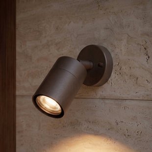 PRIOS buitenwandlamp Tulimar, 14 cm, roestkleurig, verstelbaar, IP44