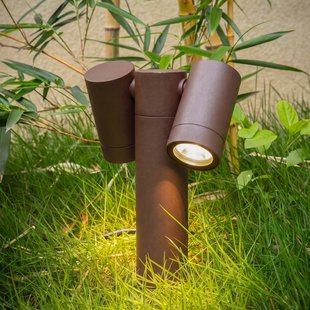 PRIOS prikspot Tulimar, 2-lamps, roestkleurig, IP65