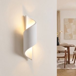 Lindby wandlamp Desirio, wit, 35 cm, G9, keramiek