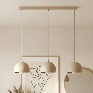 Luminex Hanglamp Sool, beige, lengte 65 cm, 3-lamps, metaal, E27