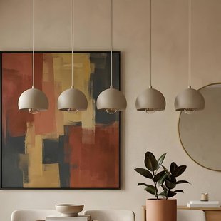 Luminex Hanglamp Sool, beige, lengte 95 cm, 5-lamps, metaal, E27