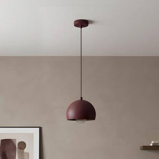 Luminex Hanglamp Sool, donkerrood, Ø 15 cm, 1-lamp, metaal, E27