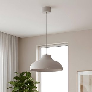 Luminex Hanglamp Basca, beige, metaal, Ø 40 cm, E27