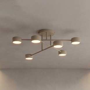 EMIBIG LIGHTING Plafondlamp HALO, beige, Ø 60 cm, 6-lamps, metaal, GX53