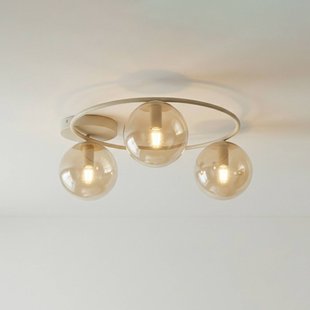 EMIBIG LIGHTING Plafondlamp Sopra, beige, Ø 47 cm, 3-lamps, glas/metaal, E14