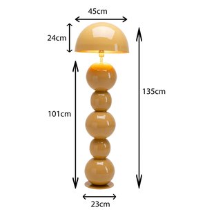 KARE vloerlamp Candy, bruin, staal, hoogte 125 cm, E27