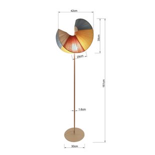 KARE vloerlamp Sella, beige, staal/katoen, 161 cm, G9