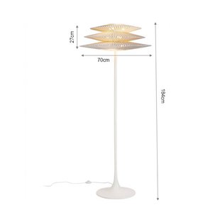 KARE vloerlamp Facile, wit, staal/polyester, G9