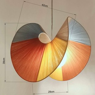 KARE hanglamp Sella, beige, katoen/staal, G9