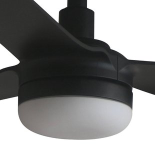 FARO BARCELONA LED plafondventilator Punt M, zwart, DC, stil, 130 cm, CCT