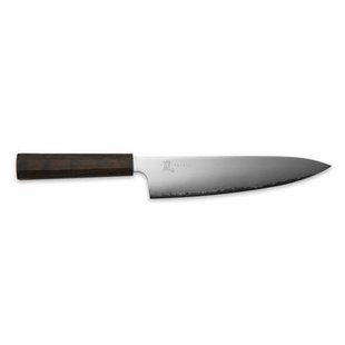 Yaxell Yaxell Koksmes Hana 20 cm - 3 laags RVS - donkerbruin Pakkahouten heft