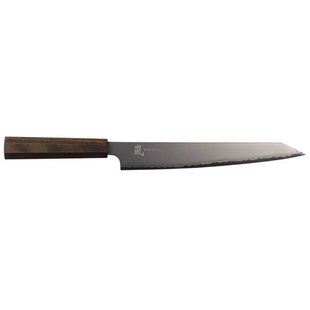 Yaxell Yaxell Vleesmes Hana 23 cm - 3 laags RVS - donkerbruin Pakkahouten heft
