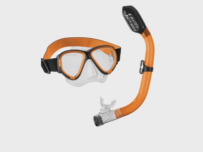 CRIVIT Kinder snorkelset (Zwart/oranje)