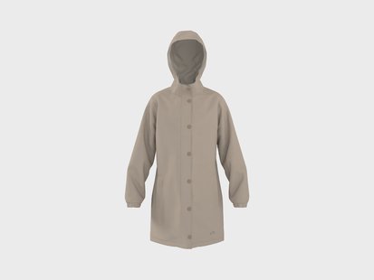 CRIVIT Kinder gevoerde regenjas (Beige, 134/140)
