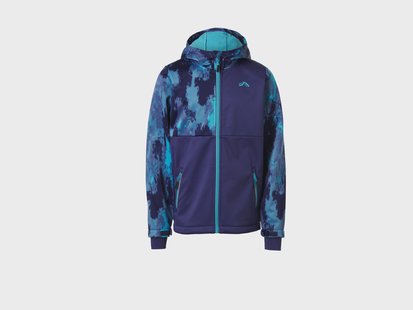 CRIVIT Kinder softshell jas (Blauw/print, 134/140)