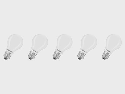 OSRAM Set van 5 LED-lampen Base Retro (CLA60, E27, 806lm, 2700 K, Mat)