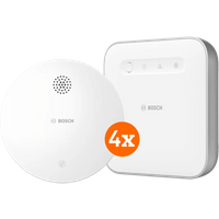 Bosch Draadloze Rookmelder 4-Pack + Bosch Smart Home Controller