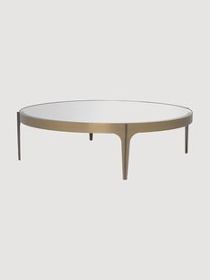 Ronde salontafel Artemisa met spiegelblad