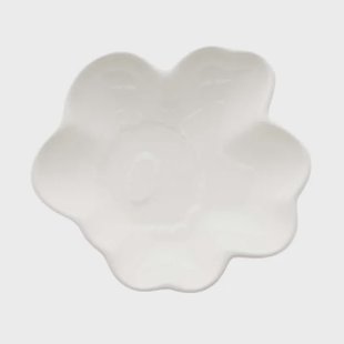 Marimekko Unikko shape bord 9 cm wit